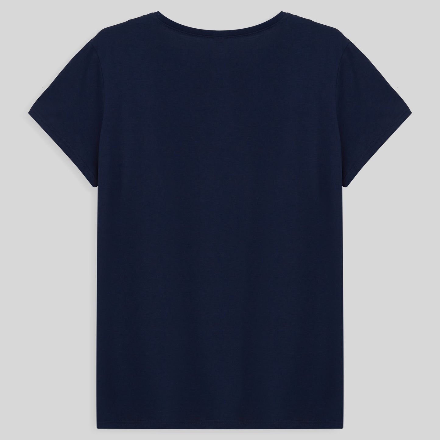 Camiseta Babylook Algodão Premium Plus Feminina - Azul Marinho