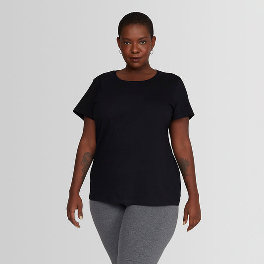 Camiseta Básica Plus Feminina - Preto
