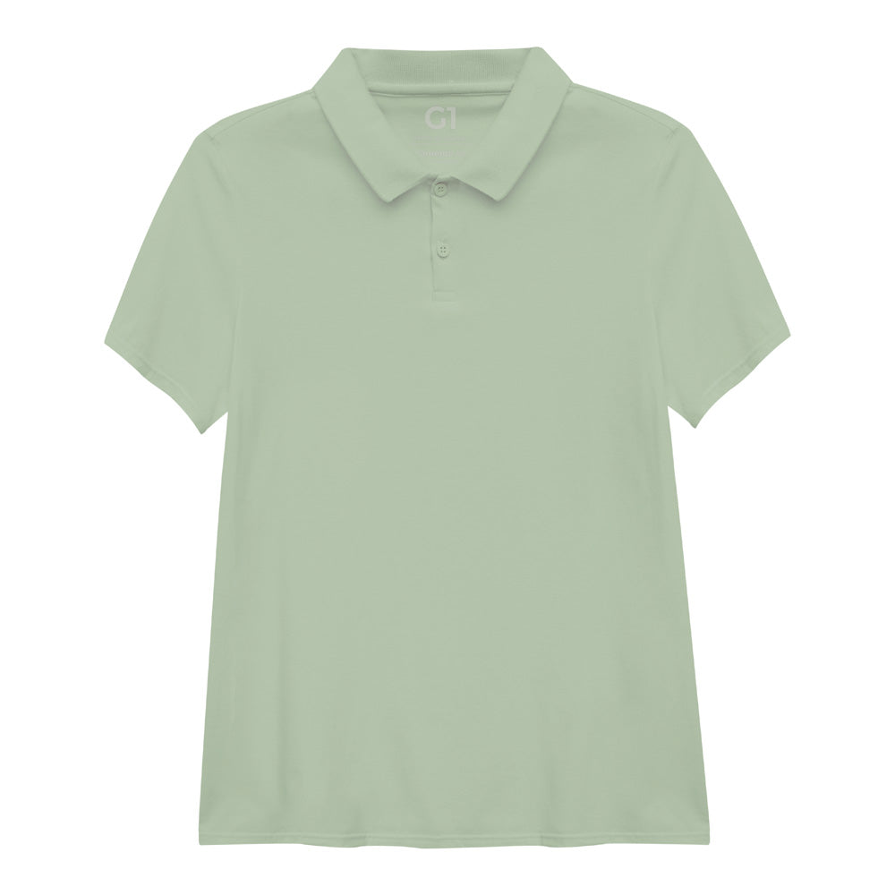 Camisa Polo Algodão Premium Plus Feminino - Verde Oliva