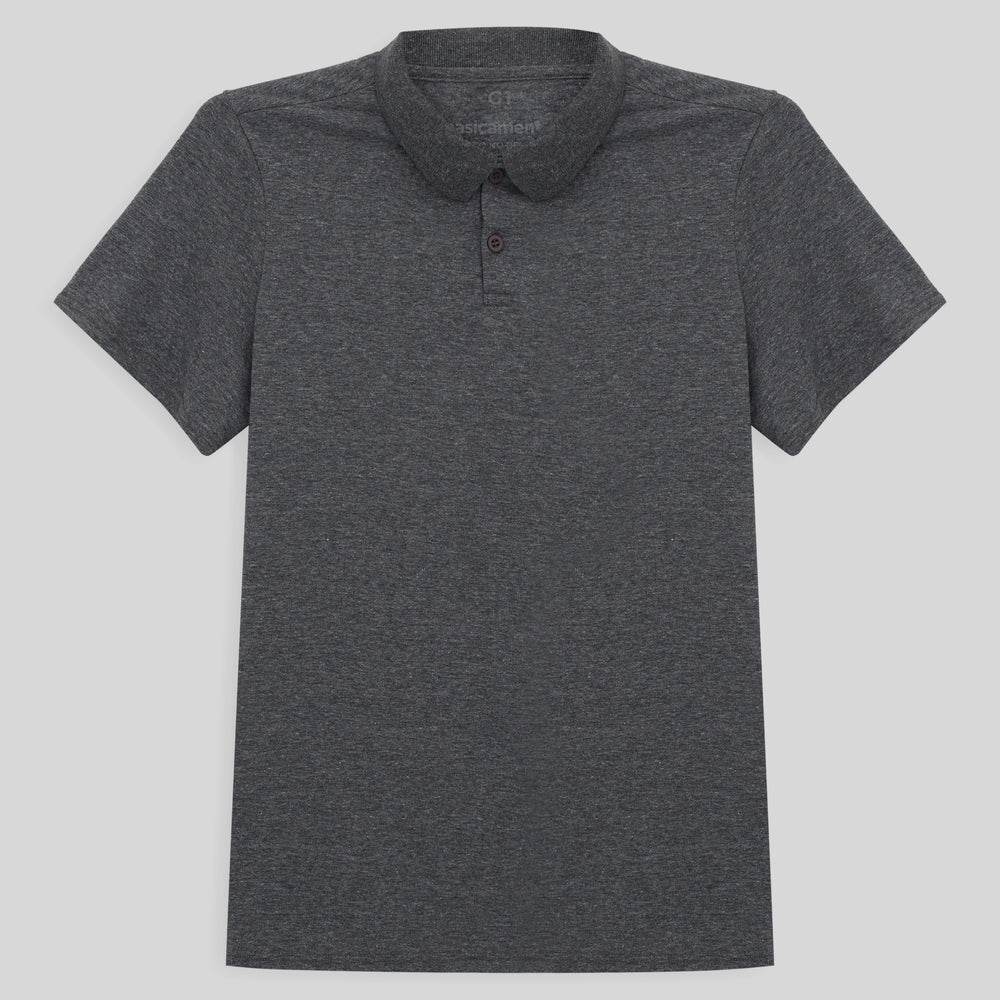 Camisa Polo Algodão Premium Plus Feminino - Mescla Escuro