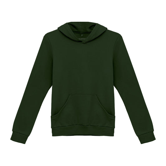 Blusão Moletom Flanelado Capuz Feminino - Verde Selva