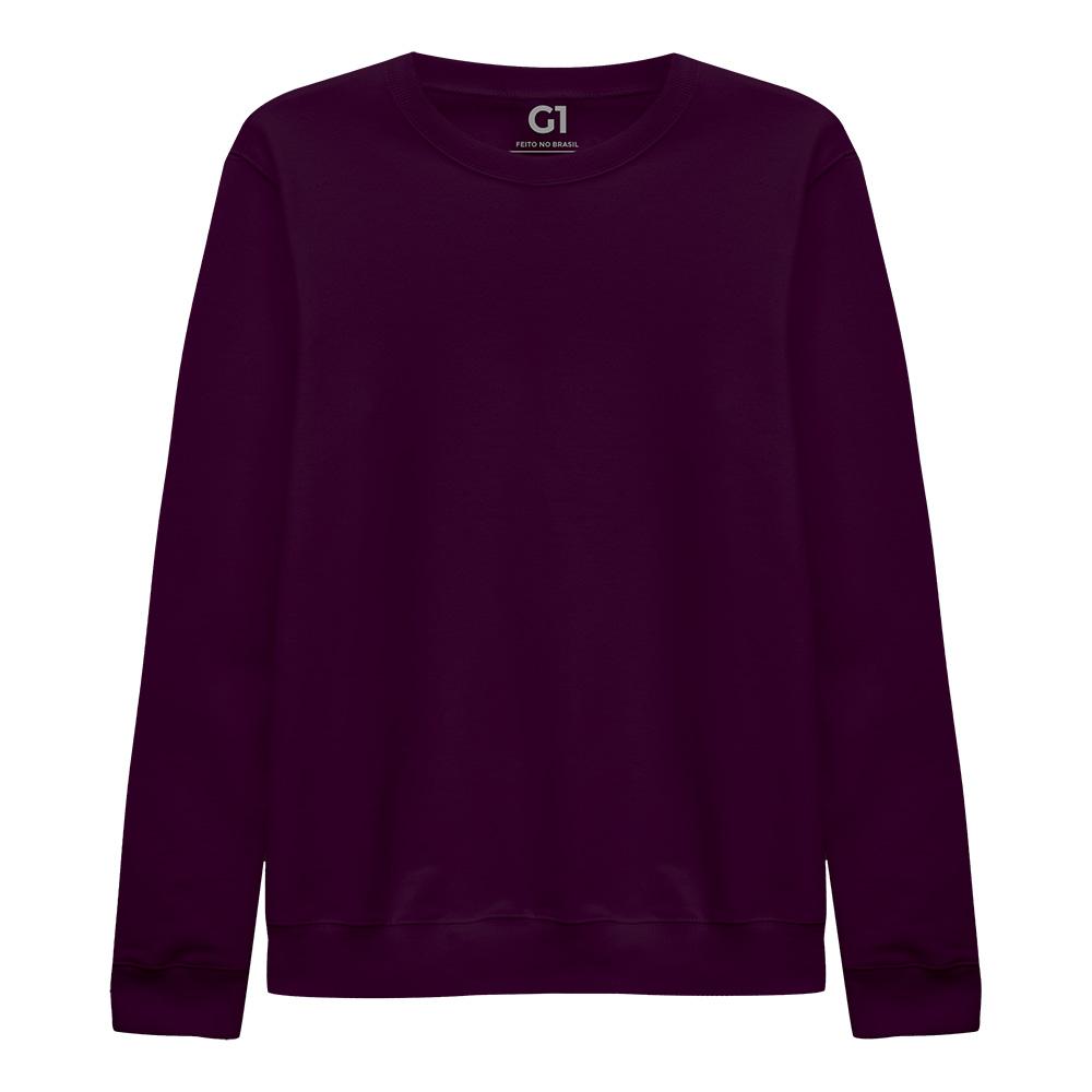 Blusão Moletom Flanelado Plus Feminino - Wine