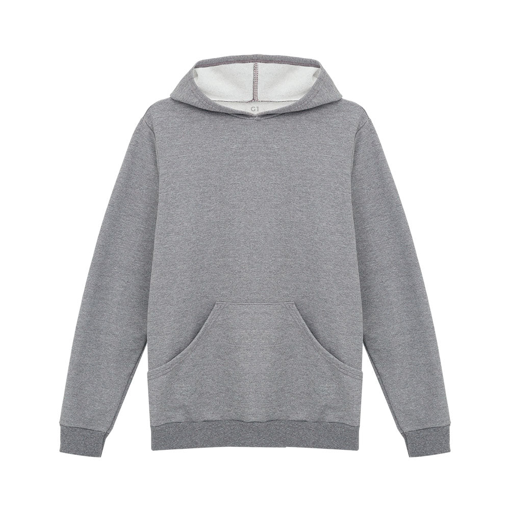 Blusão Moletom Flanelado Capuz Plus Feminino - Mescla Claro