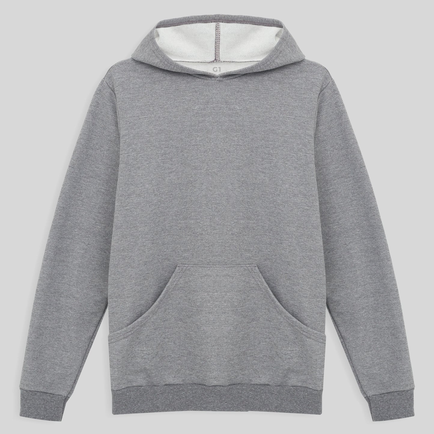Blusão Moletom Flanelado Capuz Plus Feminino - Mescla Claro