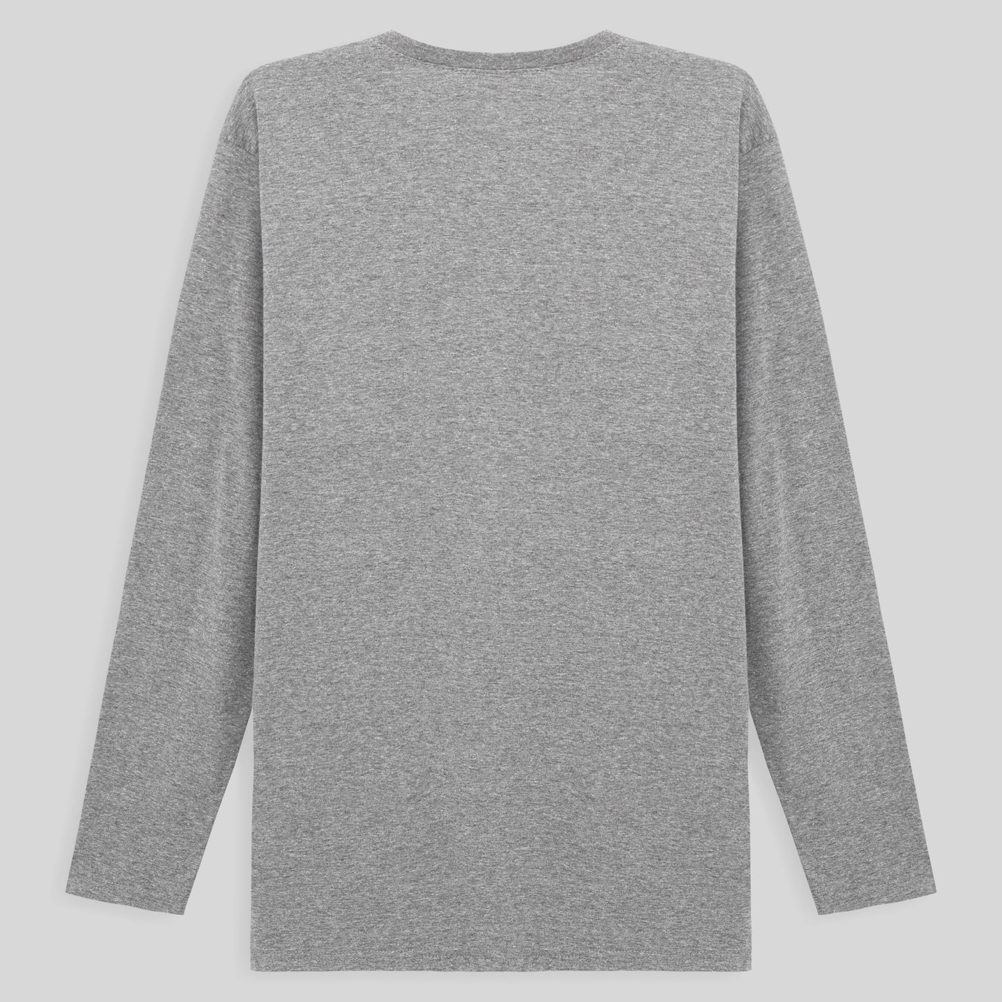 Camiseta Básica Gola V Manga Longa Plus Masculina - Mescla Claro