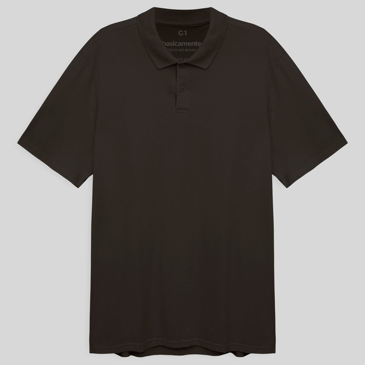 Camisa Polo Plus Masculina - Marrom
