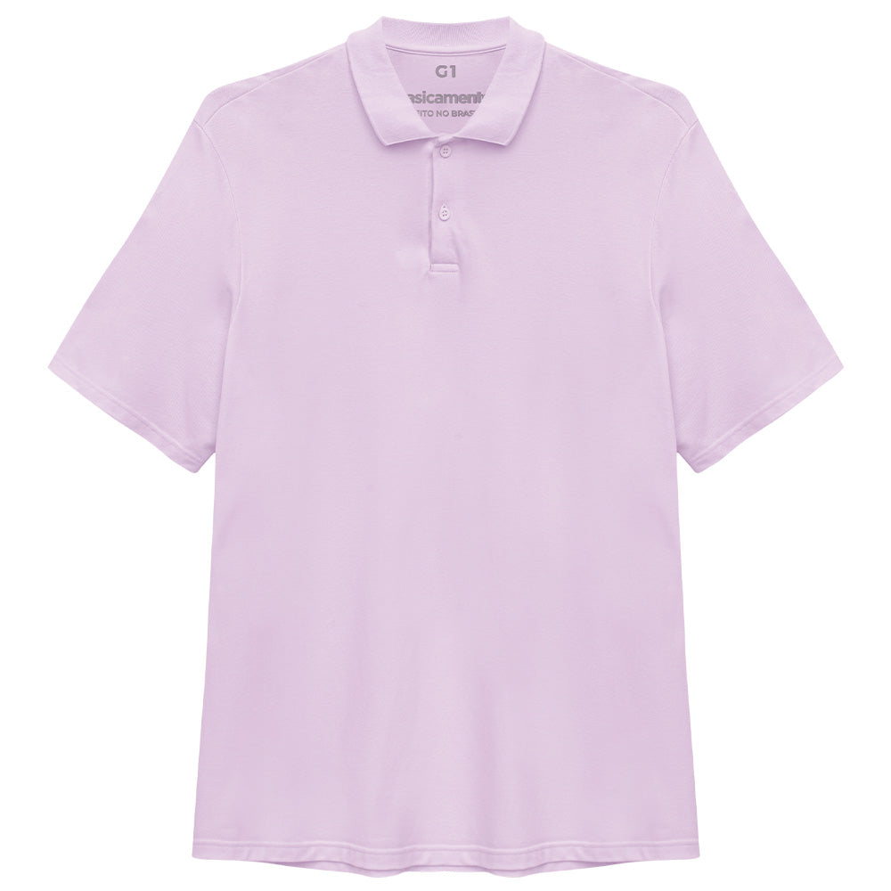 Camisa Polo Plus Masculina - Lilás Lavanda