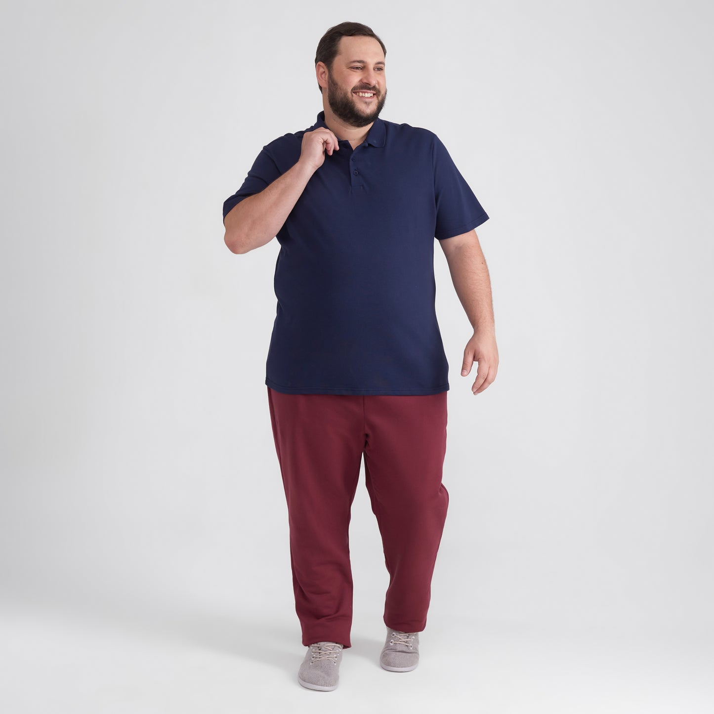 Camisa Polo Piquet Plus Masculina - Azul Marinho