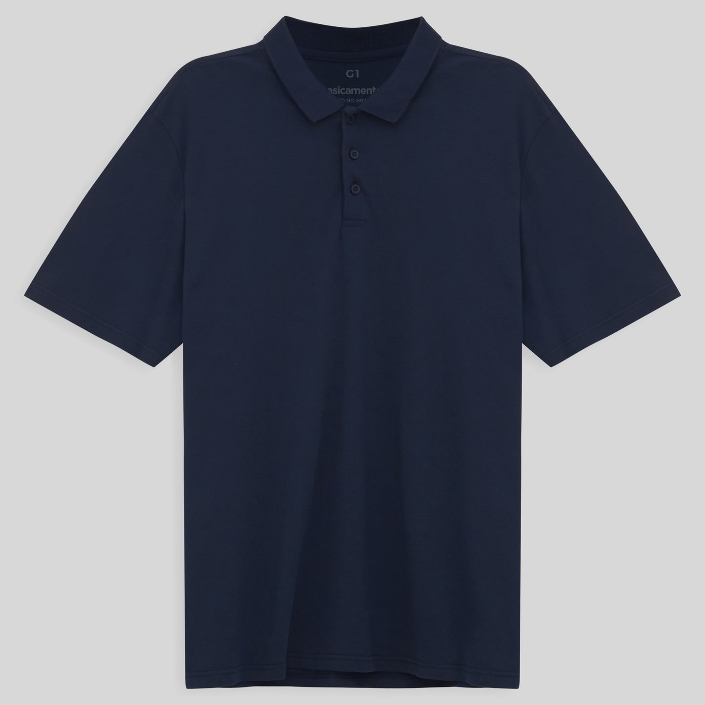 Camisa Polo Piquet Plus Masculina - Azul Marinho