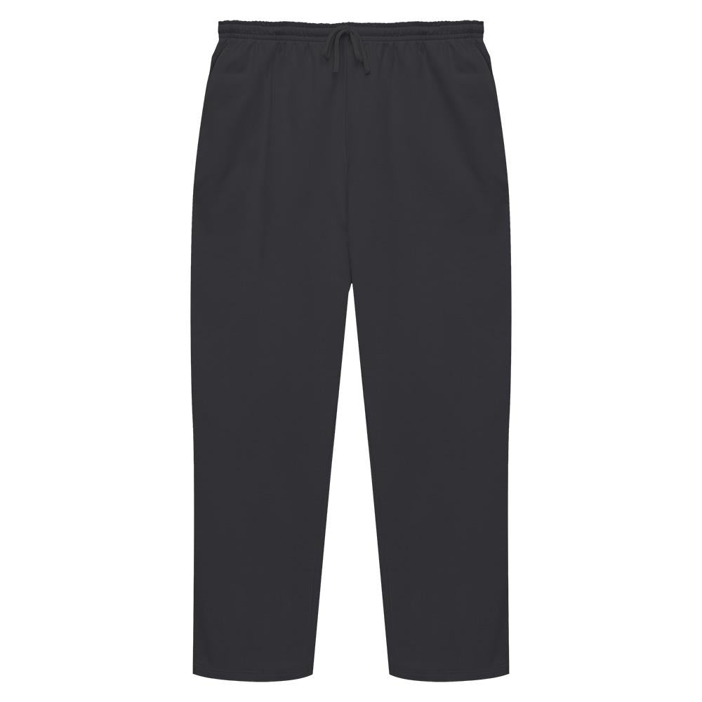 Calça Reta Moletom Flanelado Plus Masculina - Cinza Ardósia