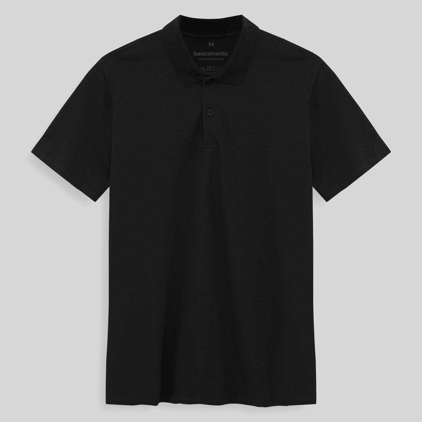 Camisa Polo Piquet Masculina - Preto