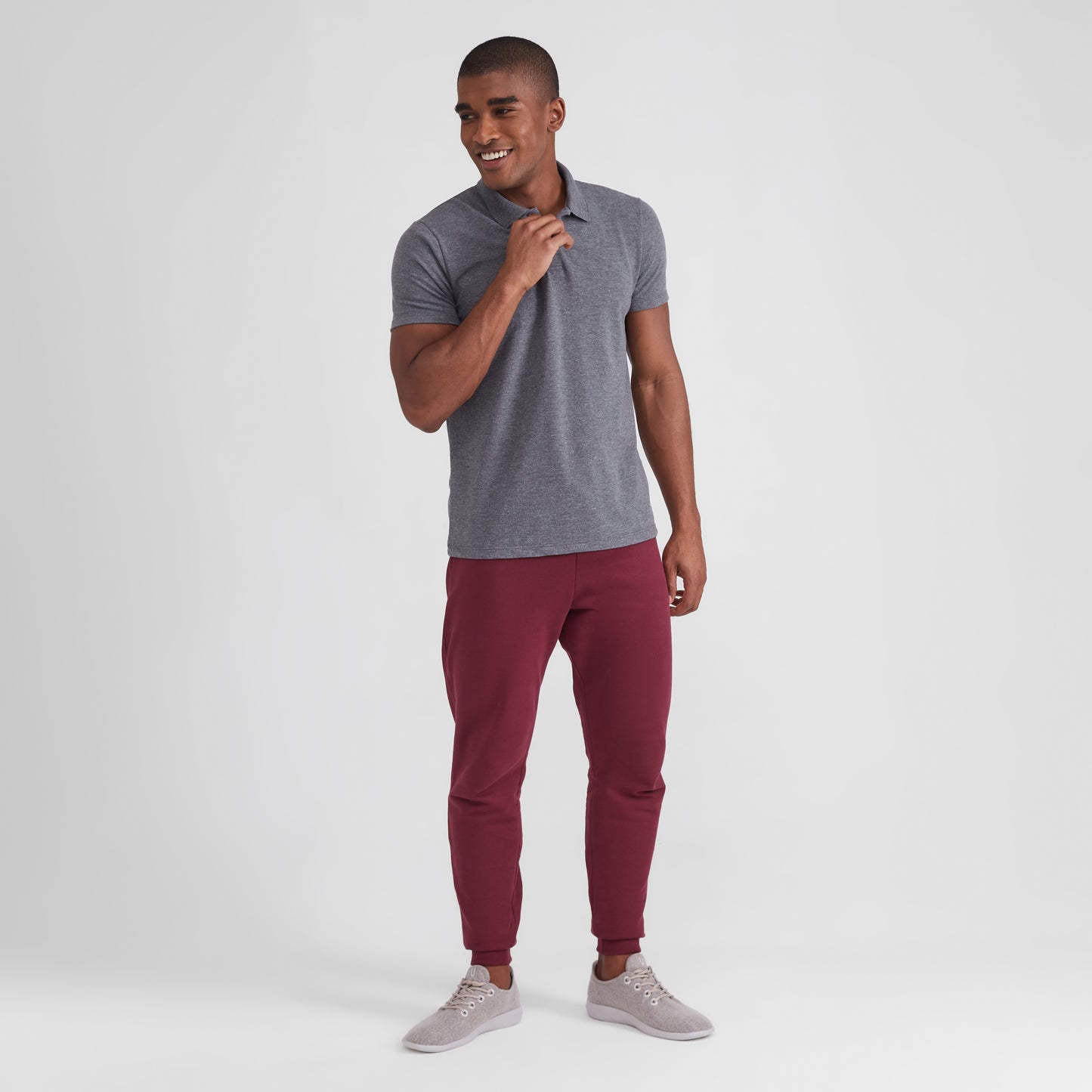 Camisa Polo Piquet Masculina - Mescla Escuro