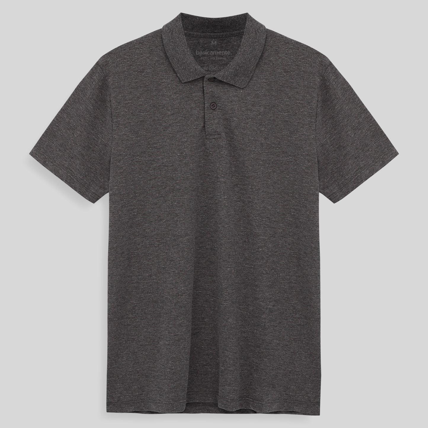 Camisa Polo Piquet Masculina - Mescla Escuro