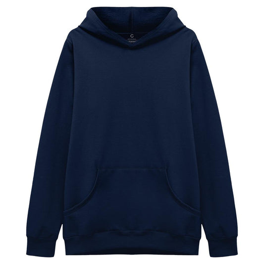 Blusão Moletom Flanelado Capuz Masculino - Azul Marinho