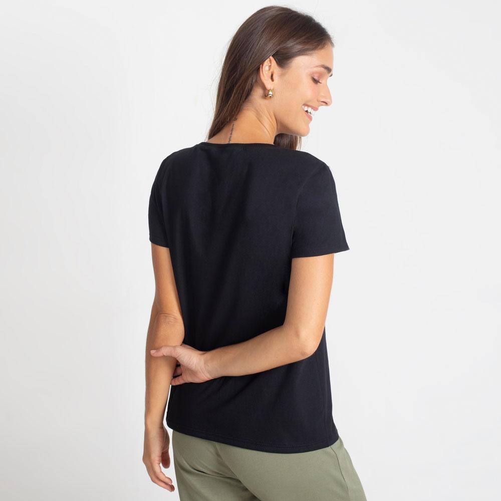 Tech T-Shirt Anti Odor Gola V Feminina - Preto Onix