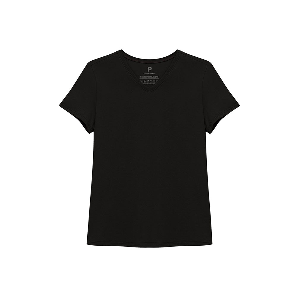 Tech T-Shirt Anti Odor Gola V Feminina - Preto Onix