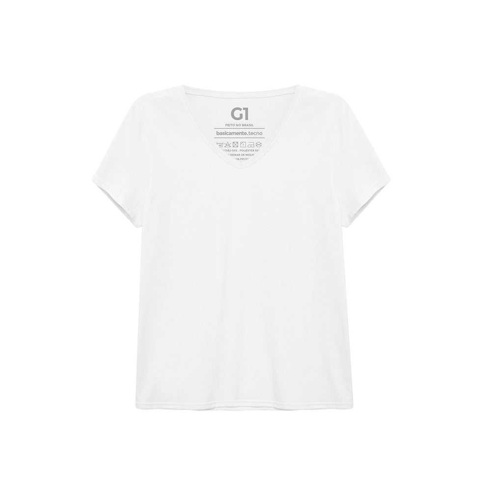 Tech T-Shirt Anti Odor Gola V Plus Feminina - Branco