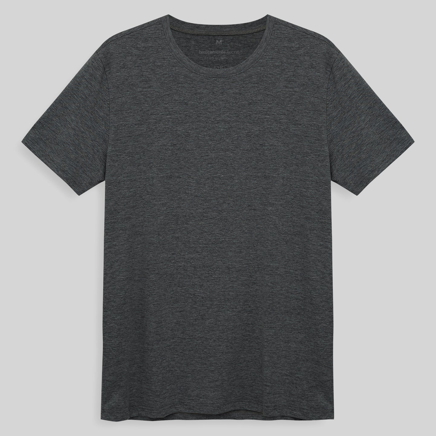 Tech T-Shirt Anti Odor Gola C Masculina - Mescla Escuro