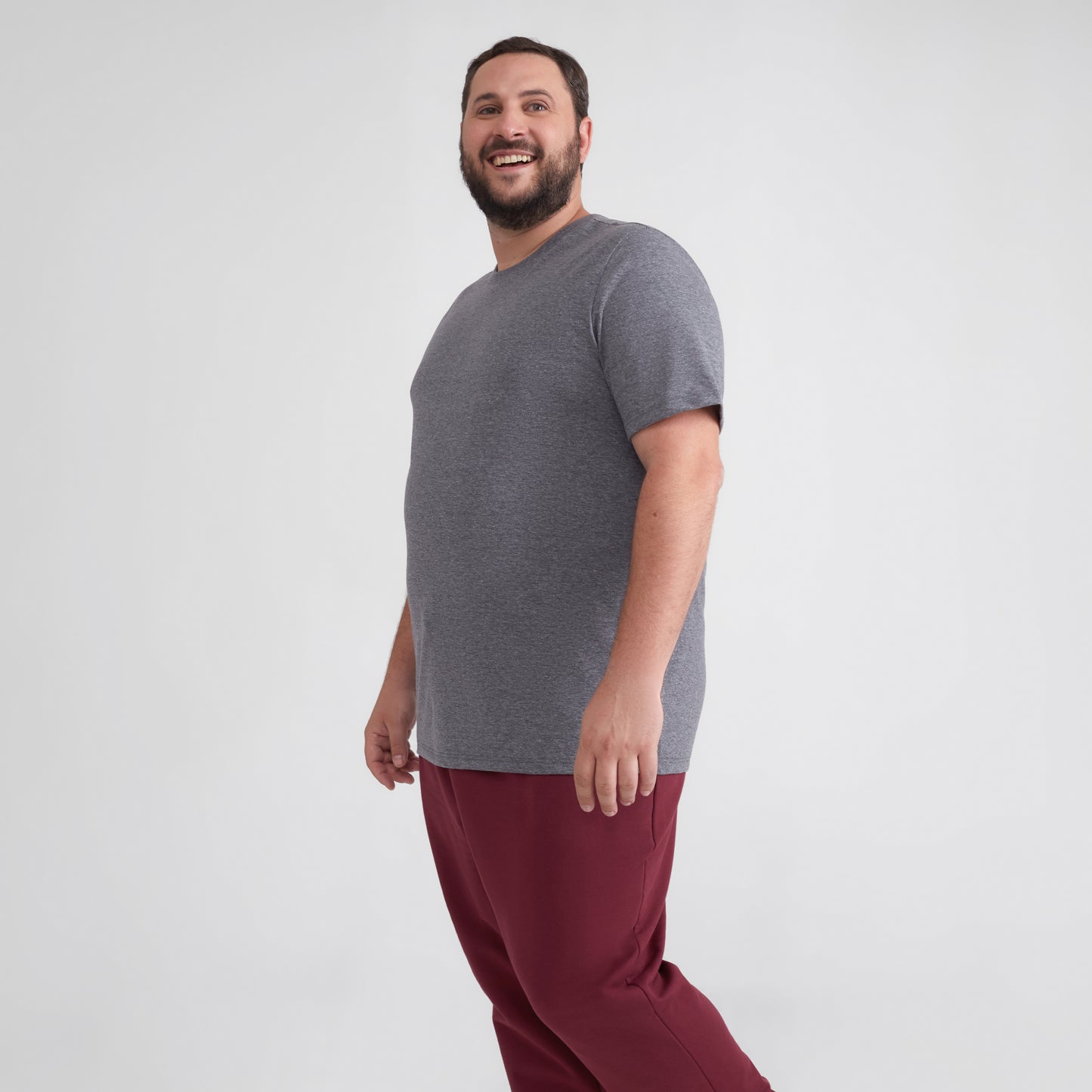 Tech T-Shirt Anti Odor Gola C Plus Masculina - Mescla Escuro