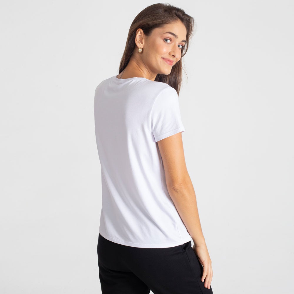 Tech T-Shirt Modal Gola C Feminina - Branco