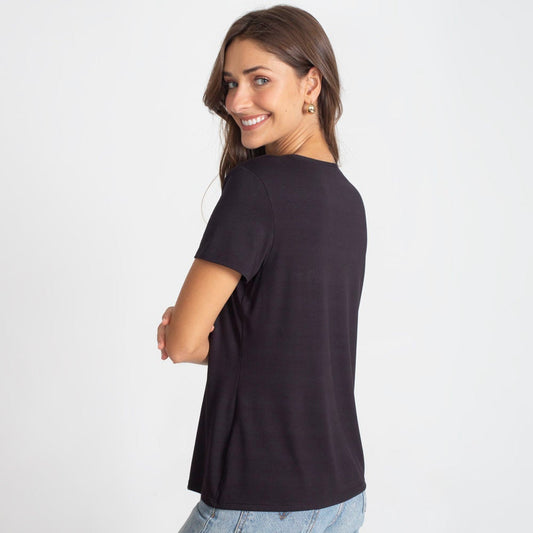 Tech T-Shirt Modal Gola C Feminina - Preto
