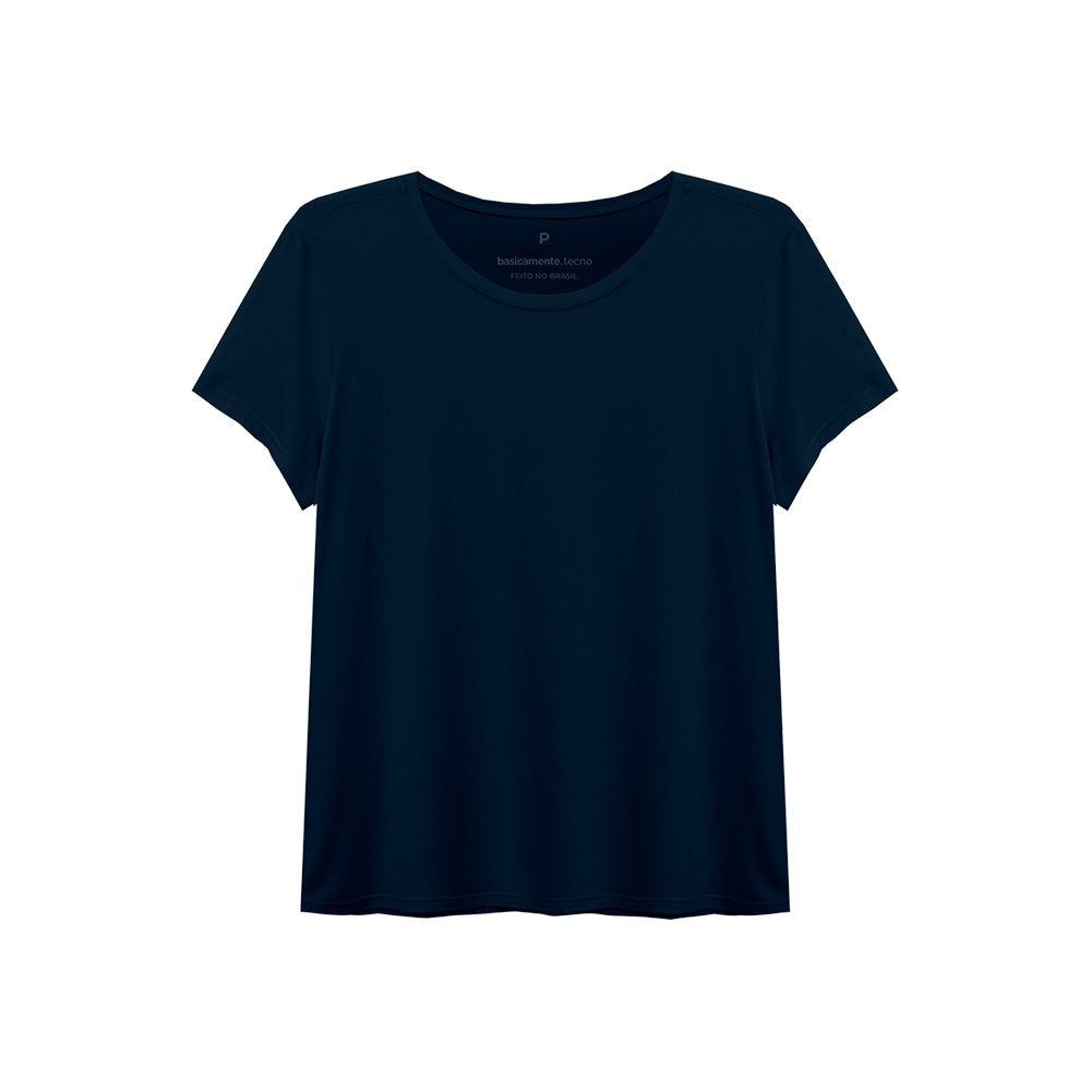 Tech T-Shirt Modal Gola C Feminina - Azul Marinho