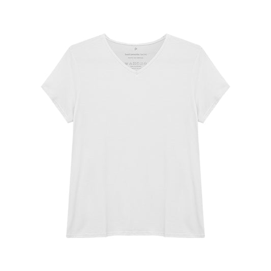 Tech T-Shirt Modal Gola V Feminina - Branco