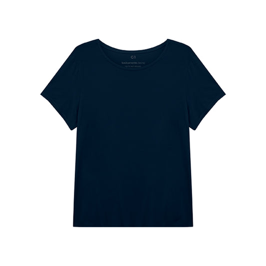 Tech T-Shirt Modal Plus Feminina - Azul Marinho