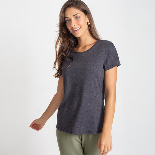 Tech T-Shirt Eco Gola C Feminina - Preto