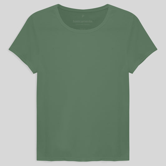 Tech T-Shirt Eco Gola C Feminina - Verde Oliva