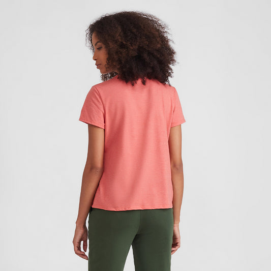 Tech T-Shirt Eco Gola C Feminina - Laranja Coral
