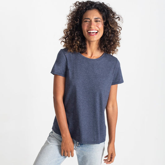 Tech T-Shirt Eco Gola C Feminina - Azul Marinho