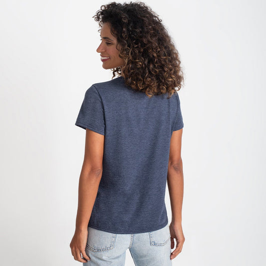 Tech T-Shirt Eco Gola C Feminina - Azul Marinho