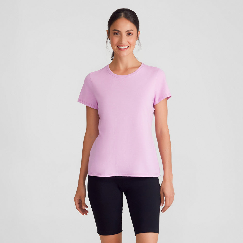 Tech T-Shirt Eco Gola C Feminina - Violeta Claro
