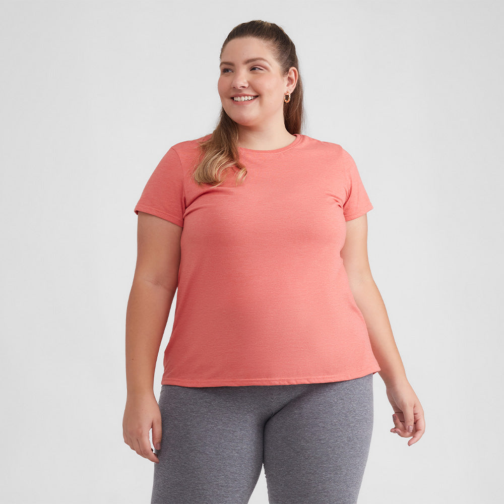 Tech T-Shirt Eco Gola C Plus Feminina - Laranja Coral