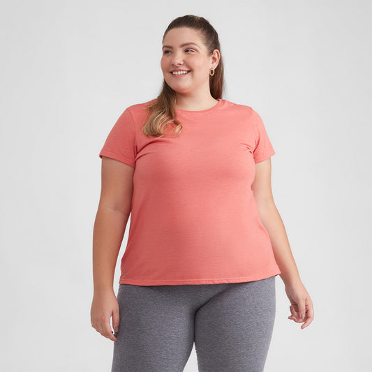 Tech T-Shirt Eco Gola C Plus Feminina - Laranja Coral