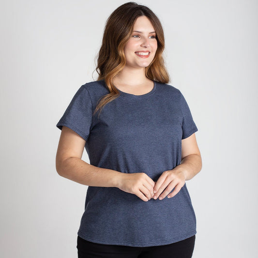 Tech T-Shirt Eco Gola C Plus Feminina - Azul Marinho