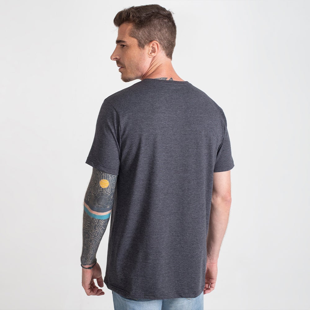 Tech T-Shirt Eco Gola C Masculina - Preto
