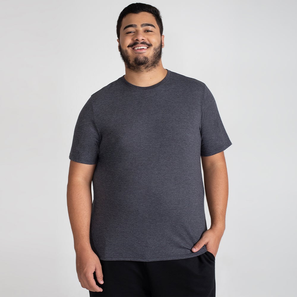 Tech T-Shirt Eco Gola C Plus Masculina - Preto