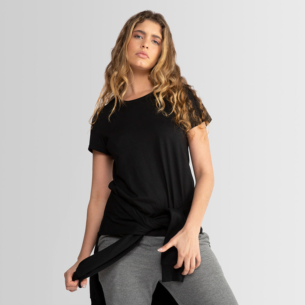 Tech T-Shirt Proteção UV Gola C Adulto Feminino - Preto