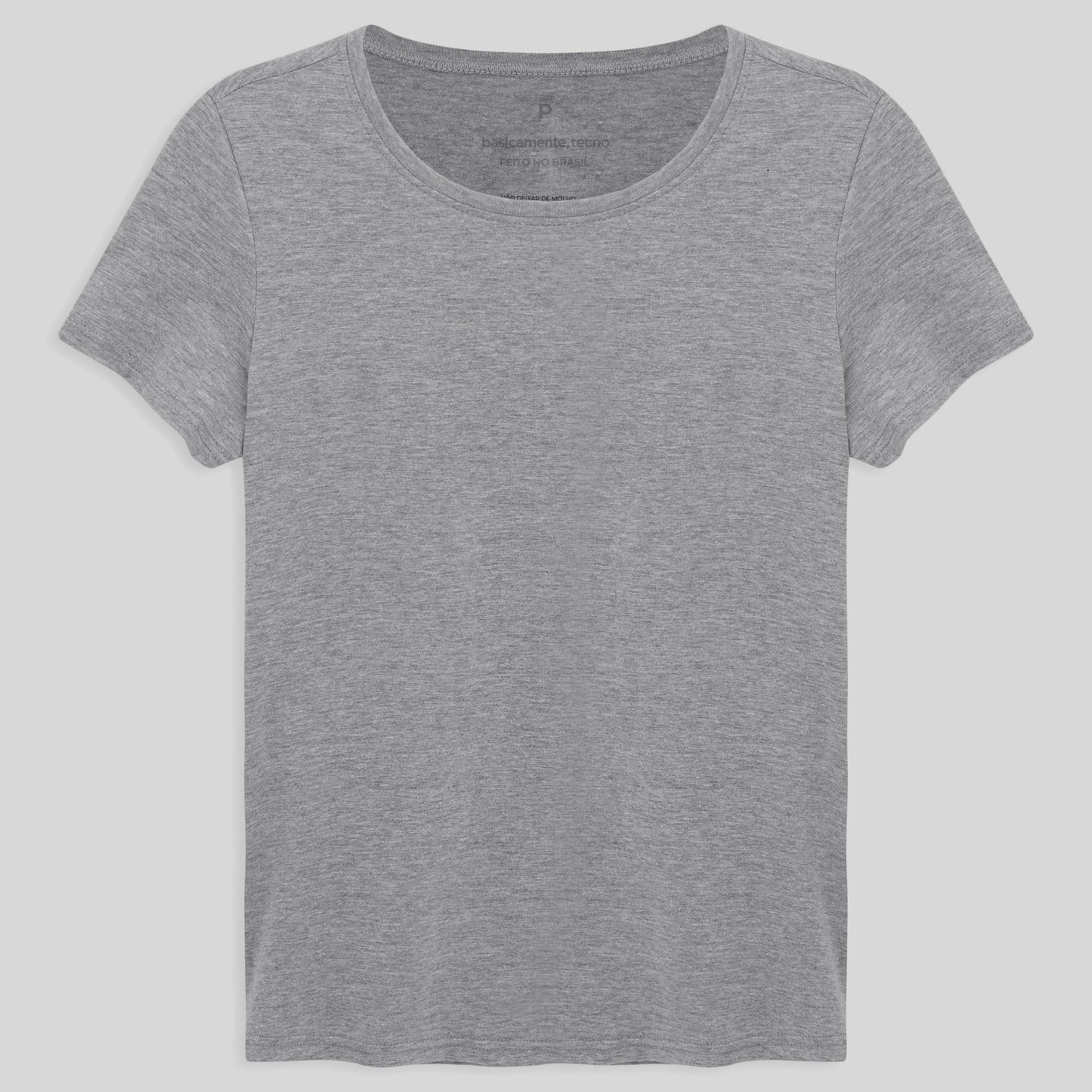 Tech T-Shirt Proteção UV Gola C Adulto Feminino - Mescla Claro