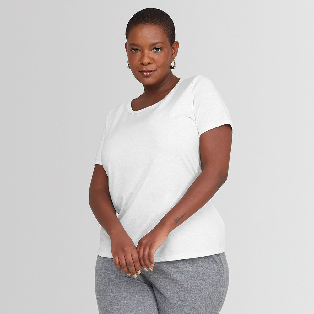 Tech T-Shirt Proteção UV Gola C Plus Feminina - Branco