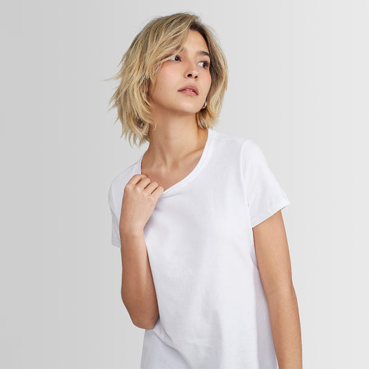 Tech T-Shirt NoLiquid Gola C Feminina - Branco