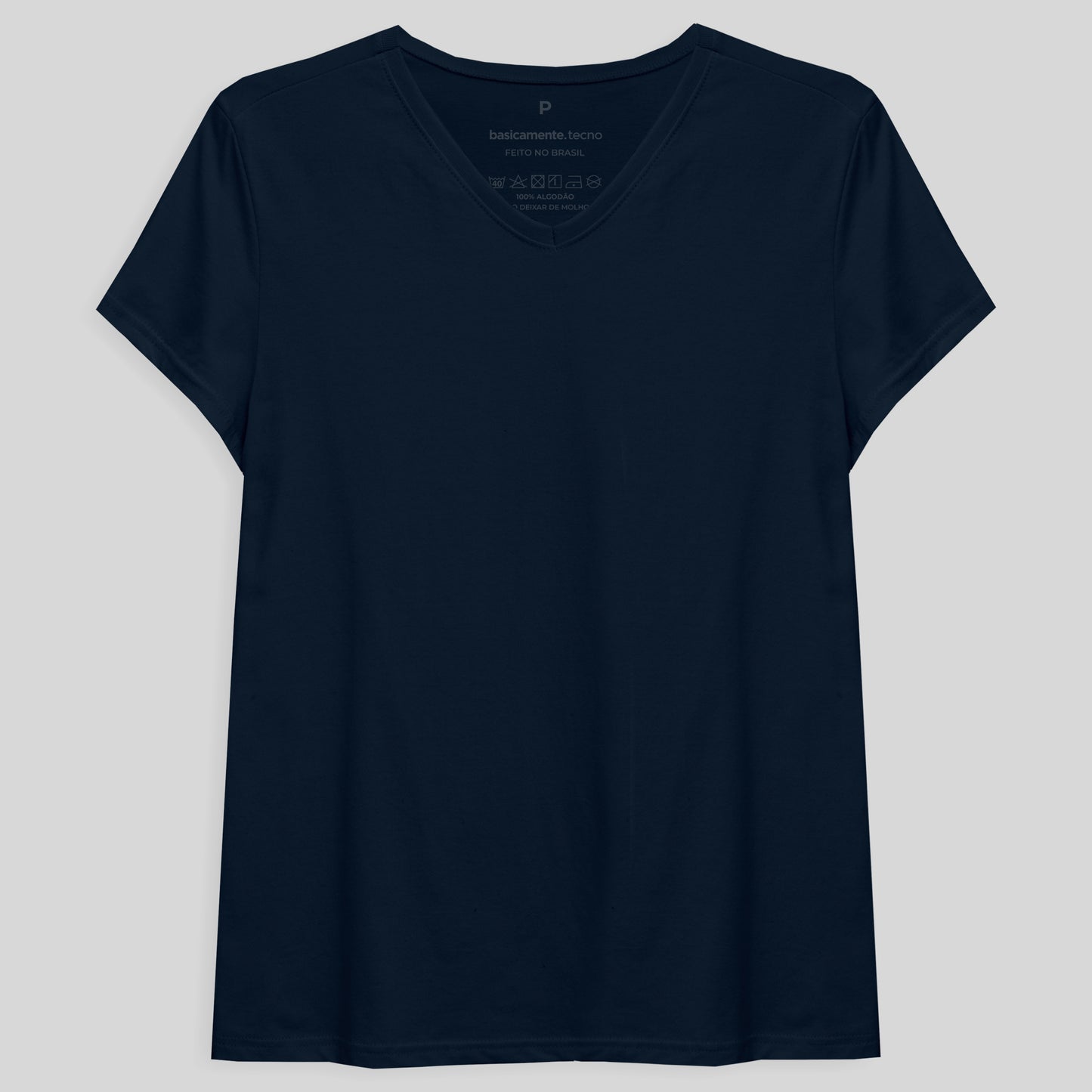 Tech T-Shirt NoLiquid Gola V Feminina - Azul Marinho