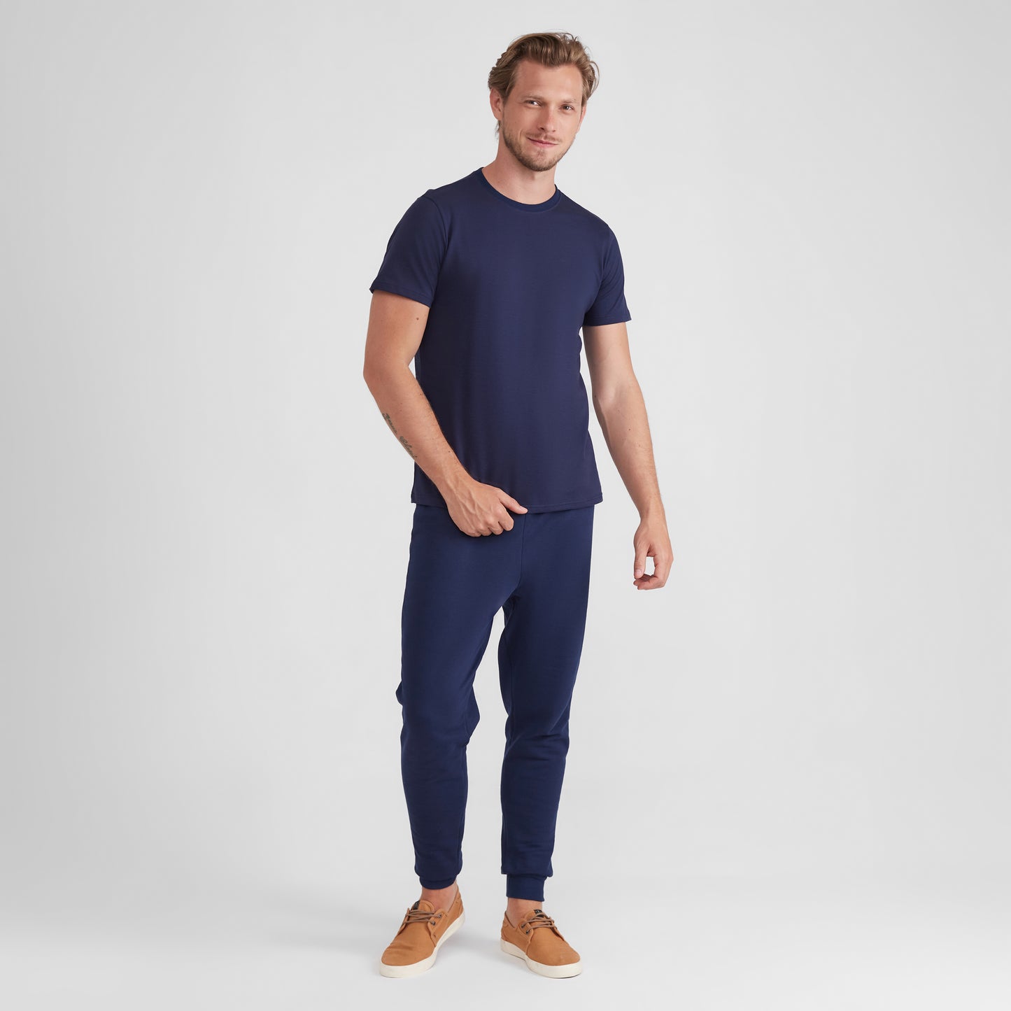 Tech T-shirt Impermeável Gola C Masculina - Azul Marinho