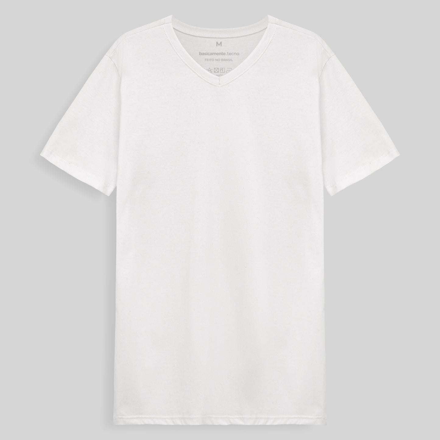 Tech T-Shirt Impermeável Gola V Masculina - Branco