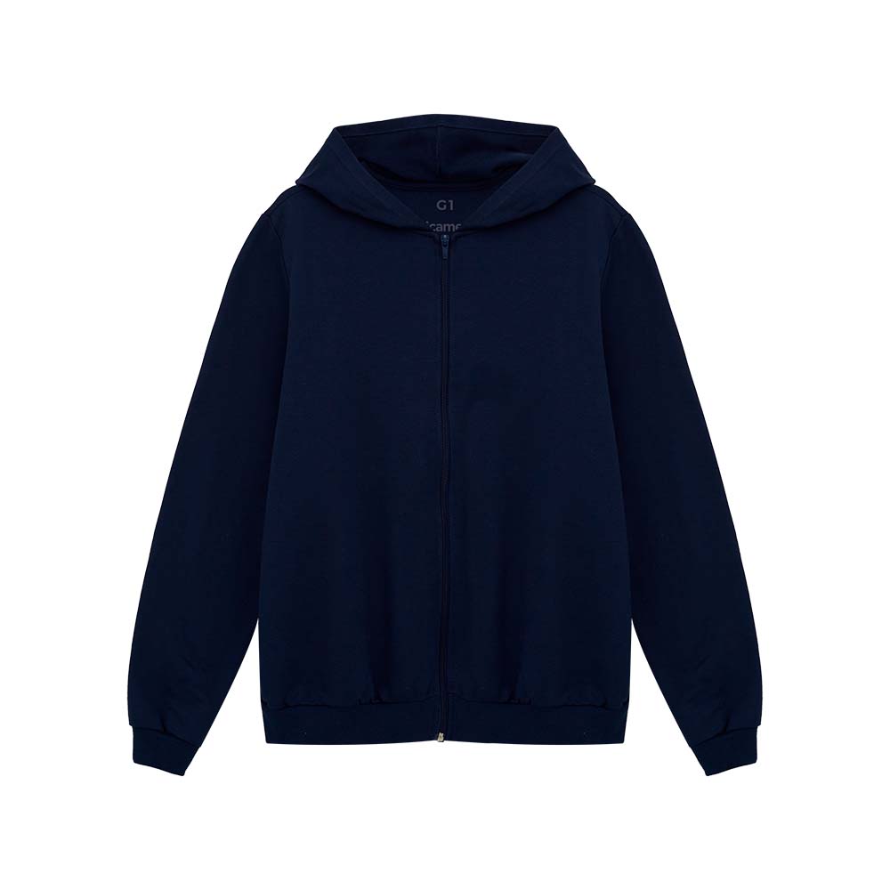 Jaqueta Capuz Plus Feminino Azul Marinho – Basicamente