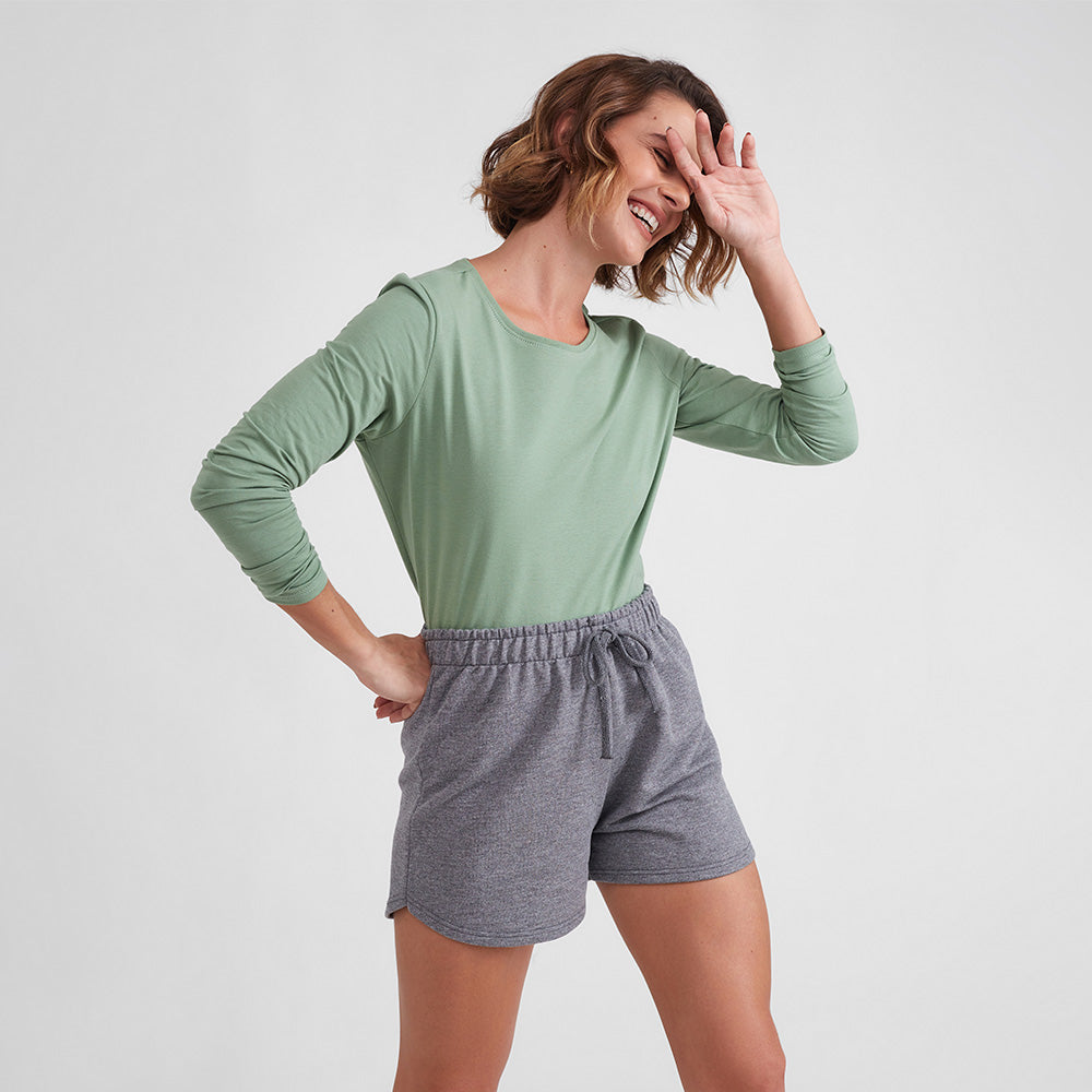 Shorts Feminino - Mescla Escuro