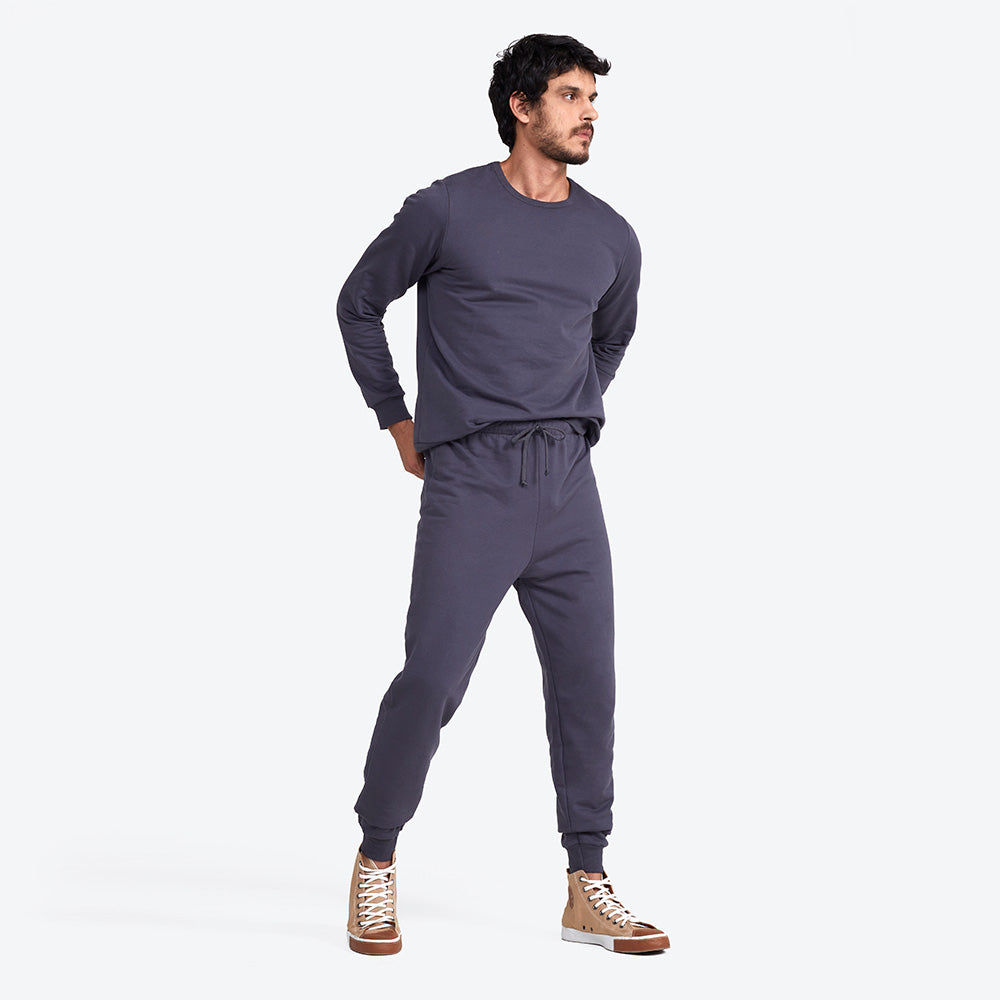 Calça Jogger Moletom Flanelado Masculina - Grafite
