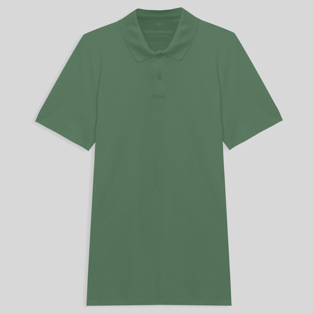 Camisa Polo Piquet Masculina - Verde Oliva